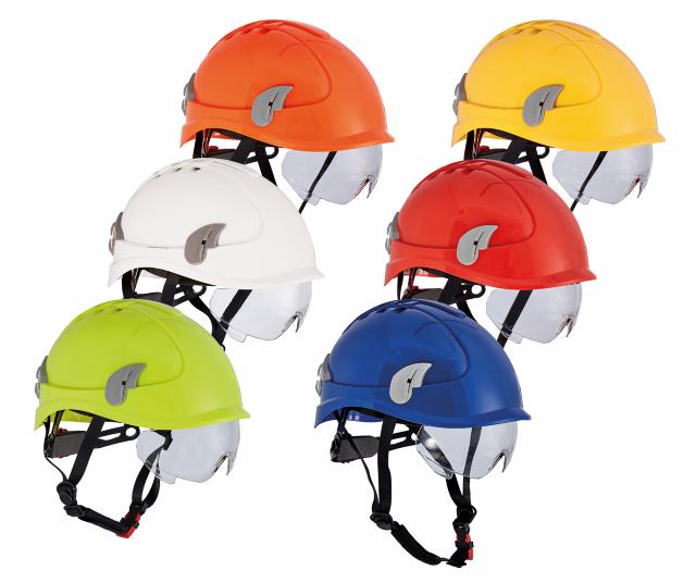 Alpinworker hjelm med brille