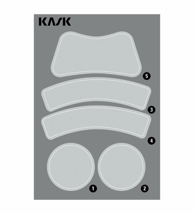 Hjelmmærker KASK transparent