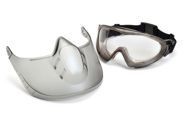 Capstone goggle EG504T med ansigtsskærm - klar, antidug