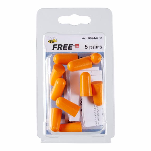 OS BeeFree ørepropper - 5 par orange