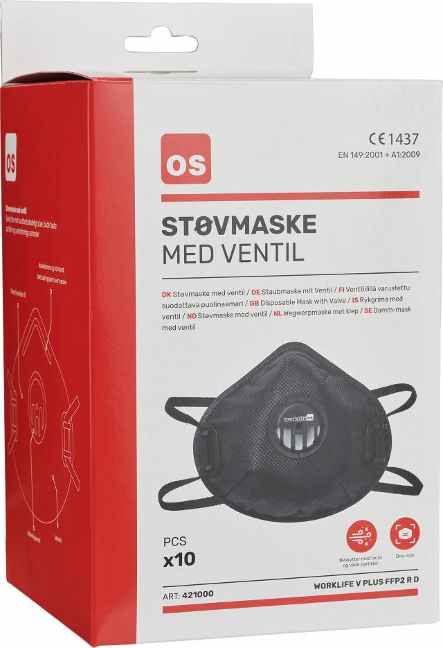 OS Worklife Plus støvmaske FFP2 R D